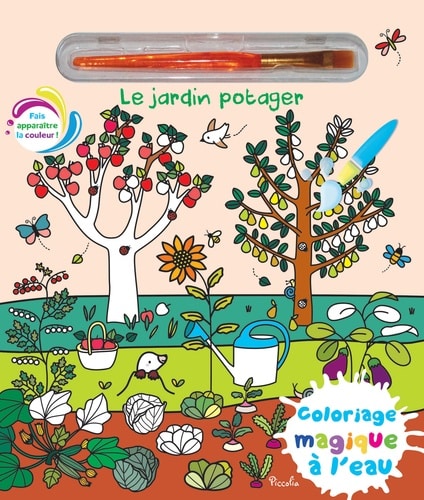 Coloriage magique à l'eau - Le jardin potager - Direct Livres