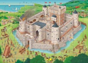 Puzzle 48 pièces - Châteaux et chevaliers